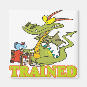 Íman personagem de desenho animado de dragão treinado e