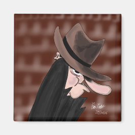 Íman Personagem de desenho animado vilão sorrateiro