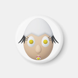 Íman Personagem de Ovo Excêntrico RG & RA Design Fofo