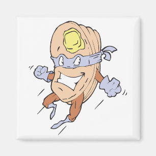 Íman personagem de super panquecas super-herói bobo