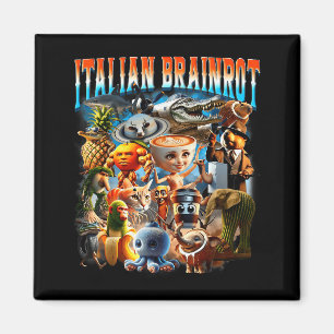Íman Personagens italianas de Brainrot Meme engraçado T