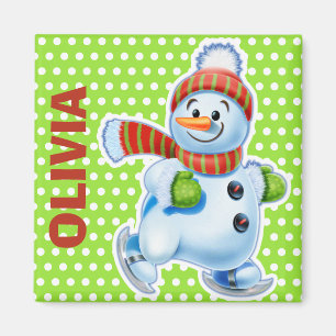Íman Personagens personalizados do Magnet Christmas Sno