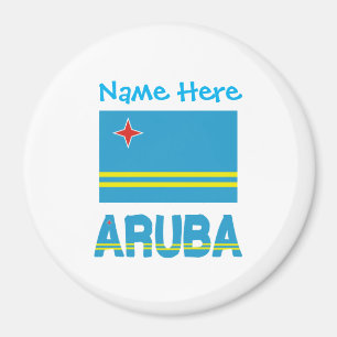 Íman Personalização Azul do Sinalizador Aruba e Aruban