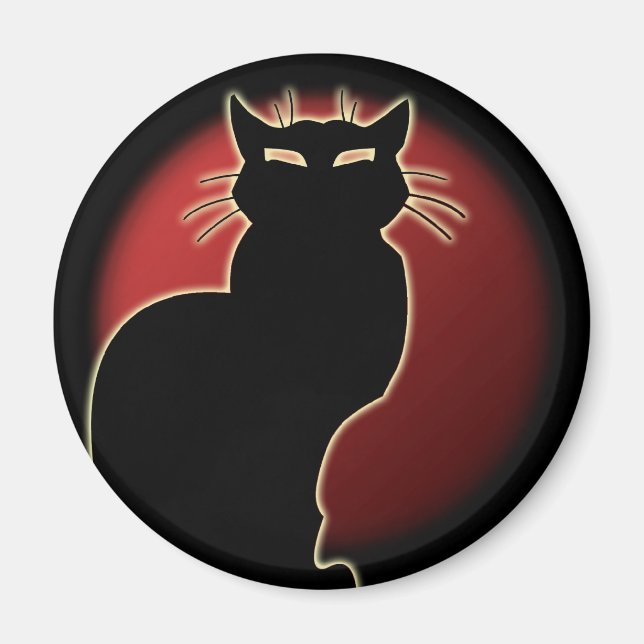 Íman Personalização da Imã de geladeira de Arte de Gato (Frente)