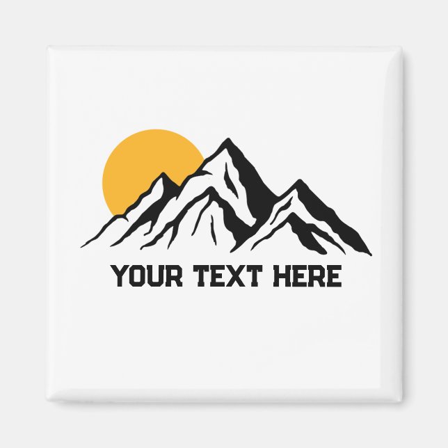 Íman Personalização da Natureza da Pintura nas Montanha (Frente)