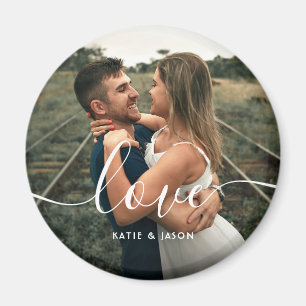 Íman Personalização de Foto de Casamento de Script de