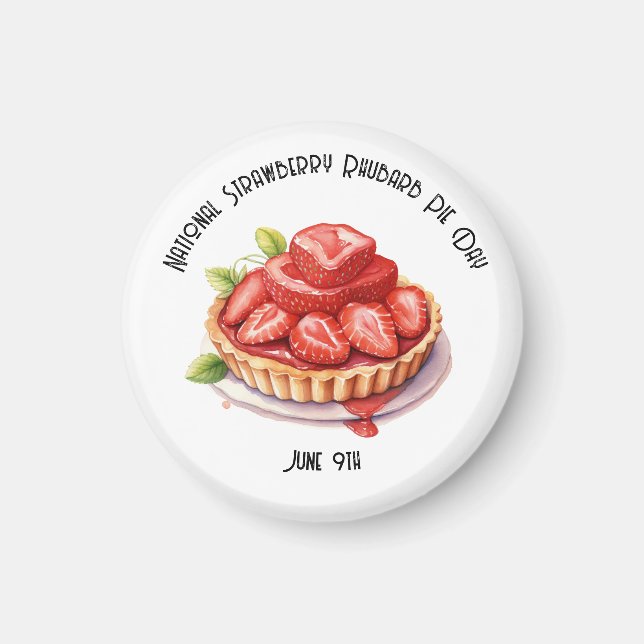 Íman Personalização do Dia Nacional da Pie do Morango R (Frente)