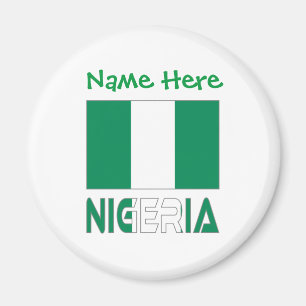 Íman Personalização Verde Bandeira da Nigéria