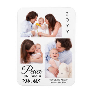 Íman Personalizada 3 Fotos Colagem Paz na Terra