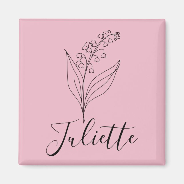 Íman Personalizada May Lily da Flor de Nascimento do Va (Frente)