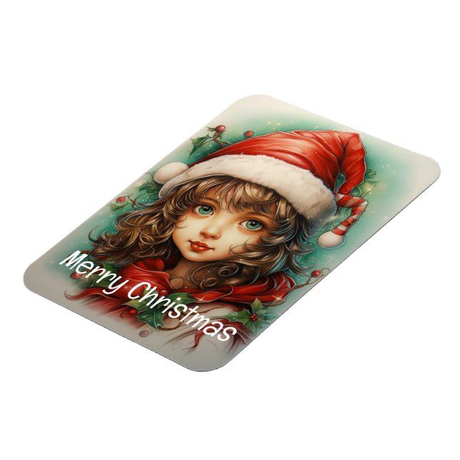 Íman Personalizado 1 de 25 Raparigas de Natal (Left Side)