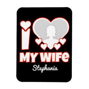 Íman Personalizado Amo Minha Esposa - Adicionar Nome e 