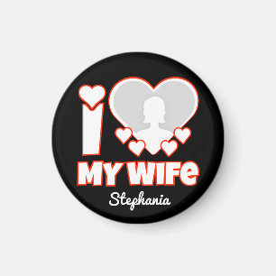 Íman Personalizado Amo Minha Esposa - Adicionar Nome e 