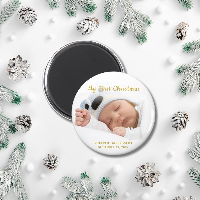 Íman Personalizado Baby Boy Meu primeiro ímã de Natal (Criador carregado)