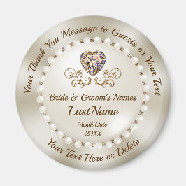 Íman Personalizado Barato, Casamento Obrigado Magnets,