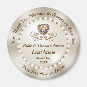 Íman Personalizado Barato, Casamento Obrigado Magnets,