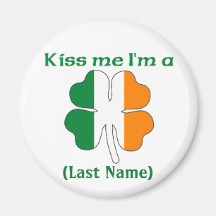 Íman Personalizado beije-me que eu sou ímã irlandês