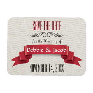 Íman Personalizado Clássico Salvar o Banner Vermelho de