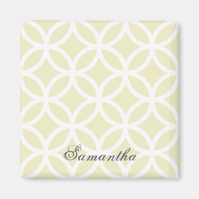 Íman Personalizado com Padrão de Diamante Amarelo (Frente)