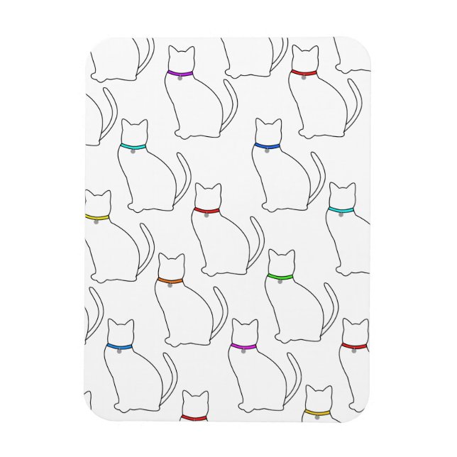 Íman Personalizado de Gatos e Colarinhos (Vertical)
