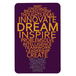 Íman personalizado de lâmpada inspiracional