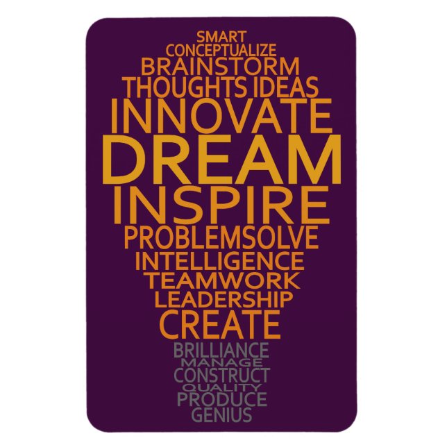 Íman personalizado de lâmpada inspiracional (Vertical)