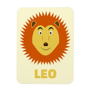 Íman Personalizado de Leão Signo de Estrela Aniversário