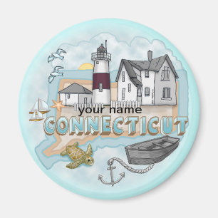 Íman personalizado do farol de Connecticut
