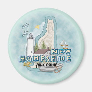 Íman personalizado do New Hampshire Lighthouse