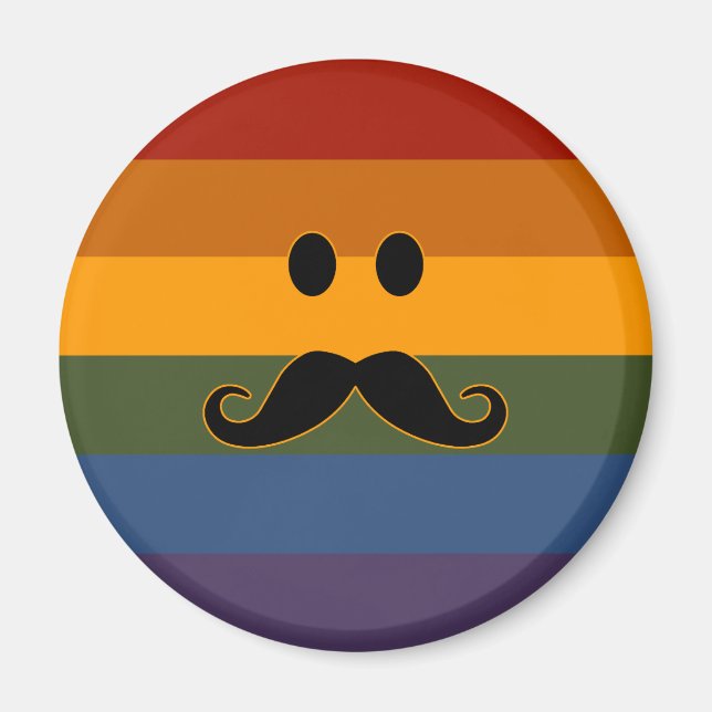 Íman personalizado do Orgulho Mustache (Frente)