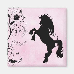 Íman Personalizado elevando o cavalo e o ímã das flor