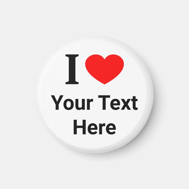 Íman Personalizado Eu ❤️ EU AMO EU ADORO (Frente)