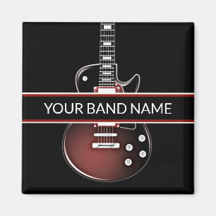 Íman Personalizado Nome Banda Guitar Musical Rock & Rol