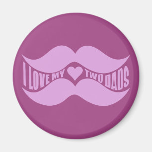 Íman personalizado Pink Mustaches