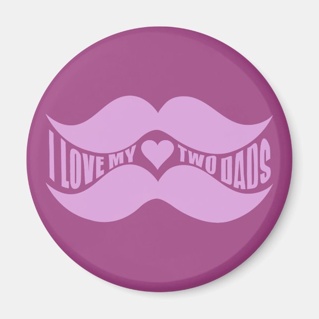 Íman personalizado Pink Mustaches (Frente)
