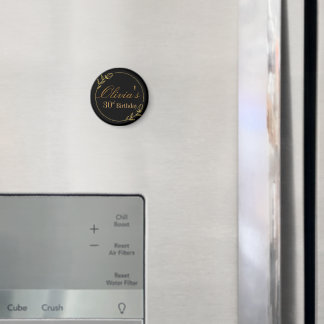 Íman Personalizado Preto e Dourado