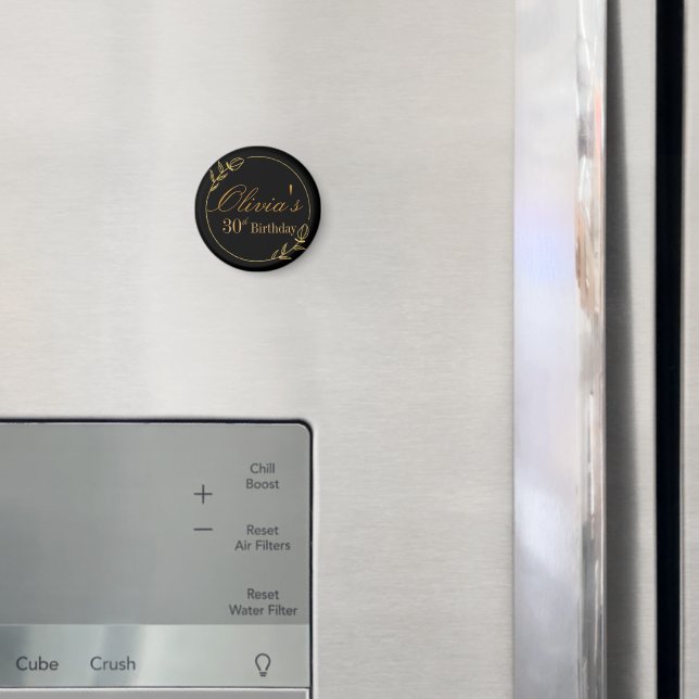 Íman Personalizado Preto e Dourado (In Situ (Fridge))