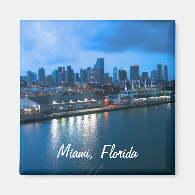 Íman Personalizar a foto de Port of Miami (Frente)
