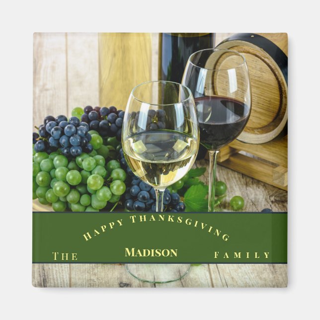 Íman Personalizar Ação de Graças Única (Frente)