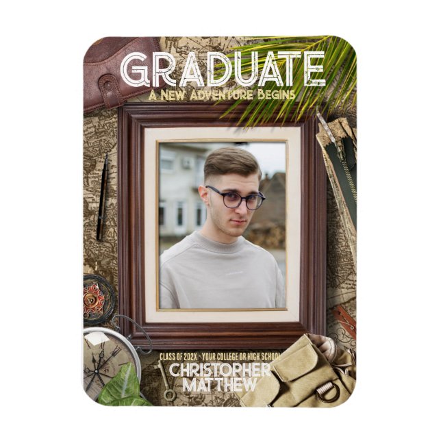 Íman Personalizar Anúncios de Graduação do Adventurer (Vertical)