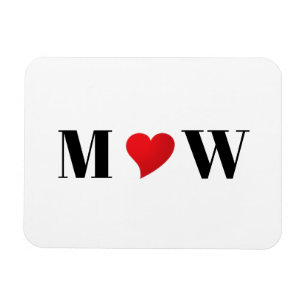 Íman Personalizar as iniciais do Casal A Loves B de cor