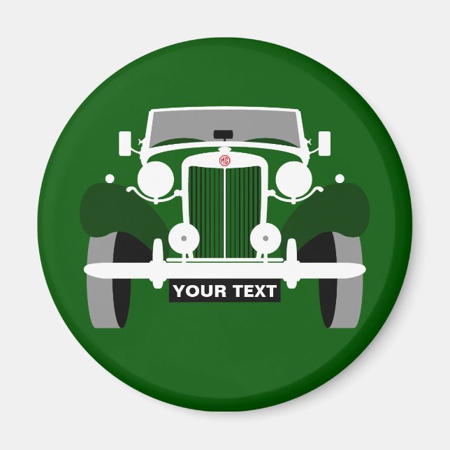 Íman Personalizar Clássico Vintage MG TD Sports Car (Frente)