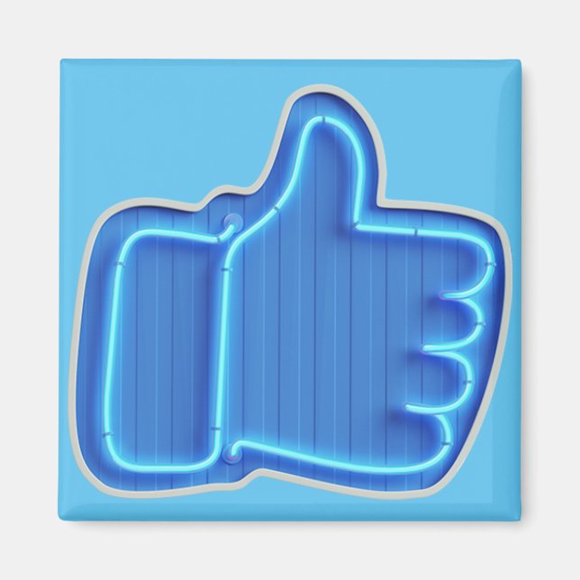 Íman Personalizar como o design de mão neon (Frente)