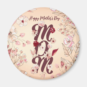 Íman Personalizar Dia de as mães Feliz Mãe Quente Flora