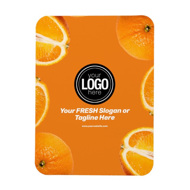 Íman Personalizar empresa | Empresa Orange (Vertical)