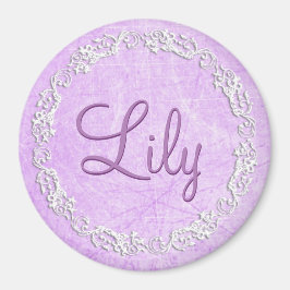 Íman Personalizar este ímã de nome roxo