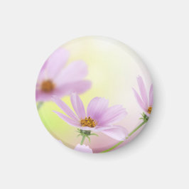 Íman Personalizar Imagem & Flor Rosa Aquarela