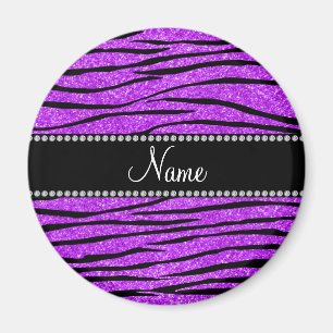 Íman Personalizar listras de zebra neon roxo