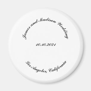 Íman Personalizar Nome, data de casamento de letras pre