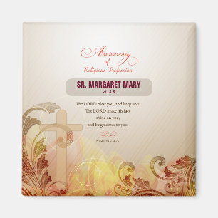 Íman Personalizar nome e ano freira, 60 anos religioso